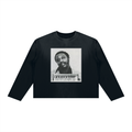 "Catch Me If You Can"Unisex Sunfade Boxy Long Sleeve T-Shirt