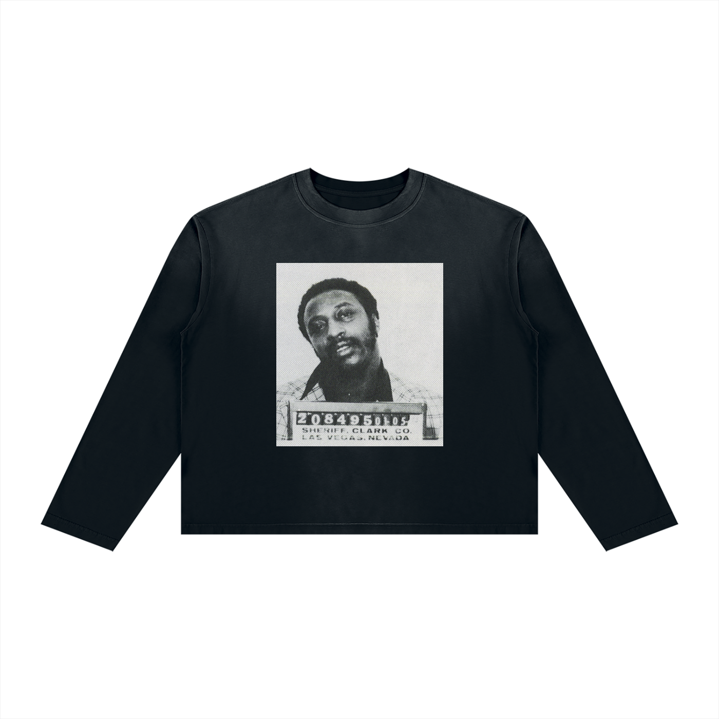 "Catch Me If You Can"Unisex Sunfade Boxy Long Sleeve T-Shirt