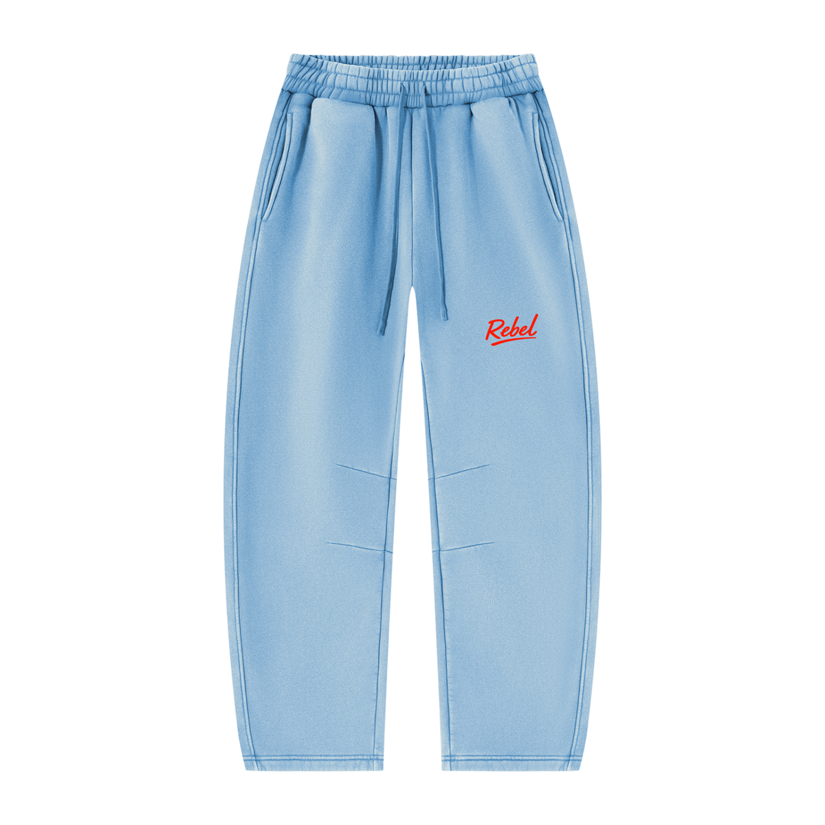 Unisex Vintage Wash Barrel Leg Fleece Sweatpants