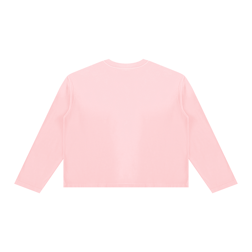 "Catch Me If You Can"Unisex Sunfade Boxy Long Sleeve T-Shirt