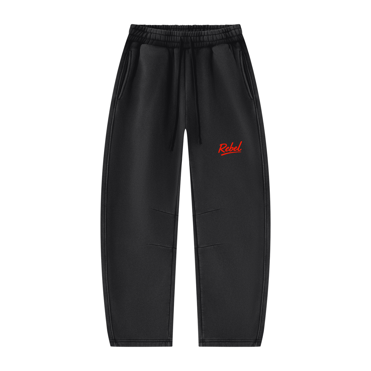Unisex Vintage Wash Barrel Leg Fleece Sweatpants